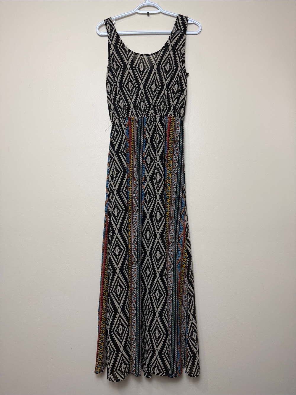 Warehouse one Sleeveless Geometric Maxi lined Dress size S